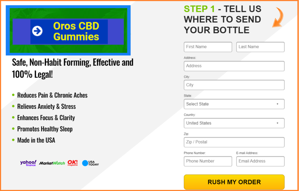 Oros CBD Gummies Order